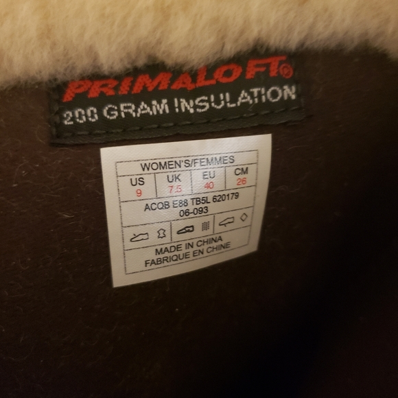 NorthFace Primaloft 200 Insulation Suede Leather Trim Floral Fur Lace Up W9 NWOT - Picture 9 of 12